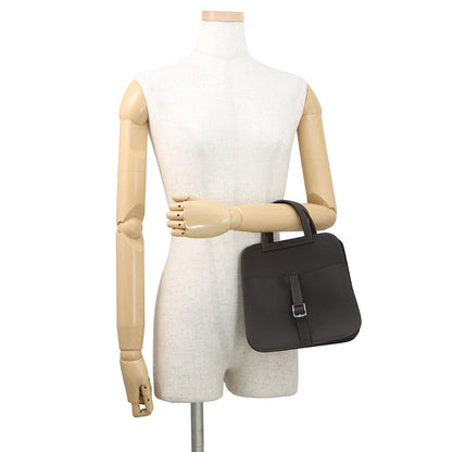 Hermes Handbag Halzan Mini Ebene Silver Swift 2-Way — view 4