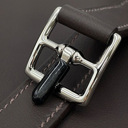 Hermes Handbag Halzan Mini Ebene Silver Swift 2-Way — view 8