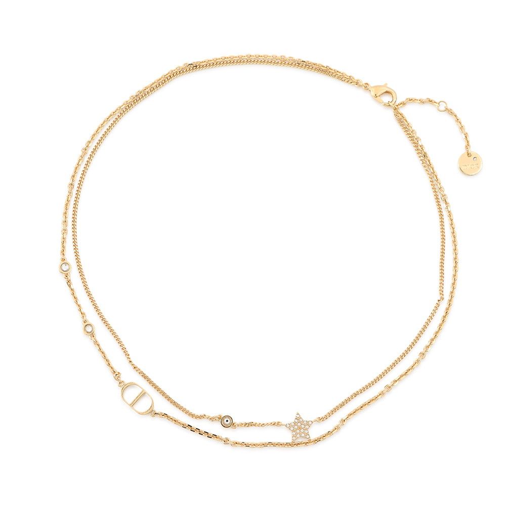 Dior Necklace Petit CD Double Rhinestone