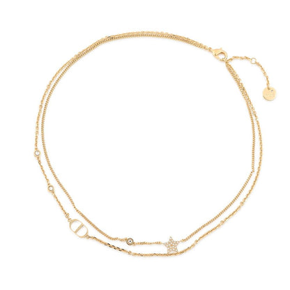 Dior Necklace Petit CD Double Rhinestone