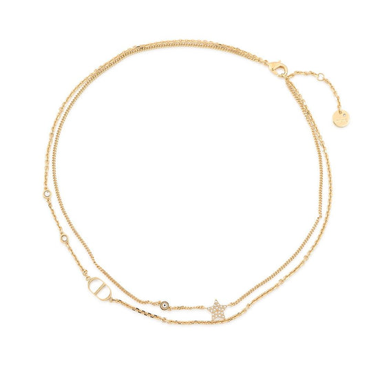 Dior Necklace Petit CD Double Rhinestone