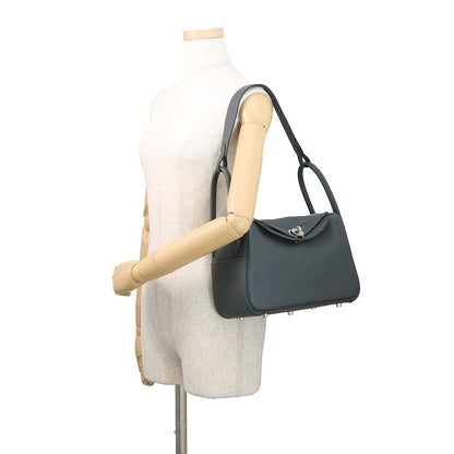 Hermes Handbag Lindy 26 Grimisty Silver Taurillon Clemence 2-Way — view 4