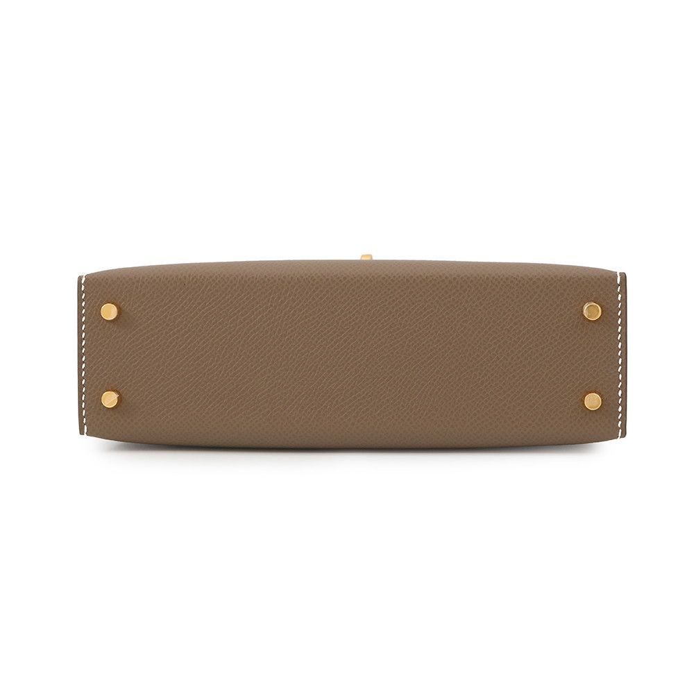 Hermes Mini Kelly 2 Sellier Etoupe Gold Epsom 2-Way Handbag — view 3