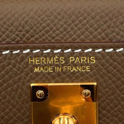 Hermes Mini Kelly 2 Sellier Etoupe Gold Epsom 2-Way Handbag — view 9