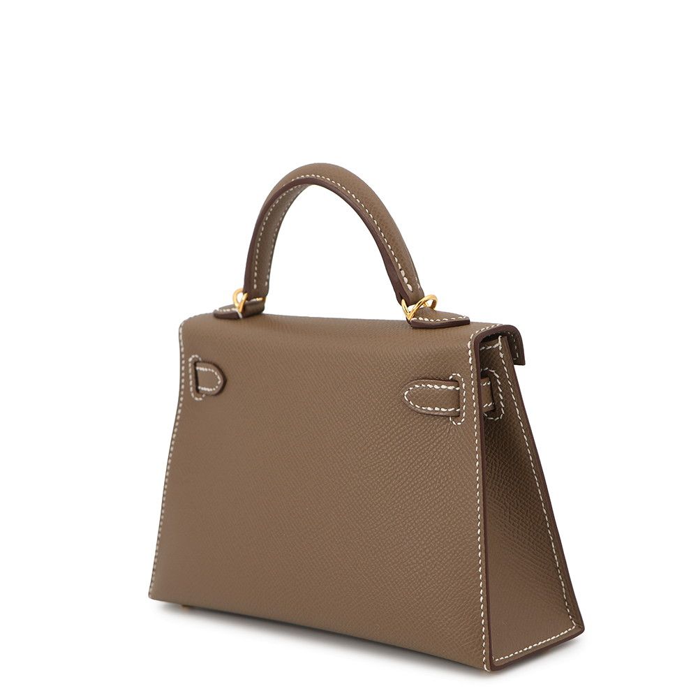 Hermes Mini Kelly 2 Sellier Etoupe Gold Epsom 2-Way Handbag — view 2