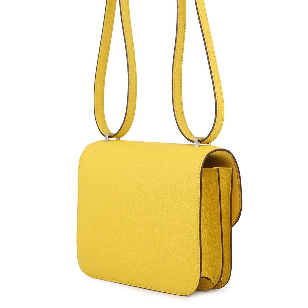 Hermes Shoulder Bag Mini Constance 3 Miloire Joannaple Silver Epsom — view 2