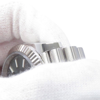 Rolex Datejust 41 SS 18k White Gold Roulette Watch Mint Green Dial — view 4