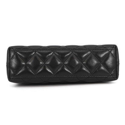 Chanel Quilted CC Logo Mini Shopping 2-Way Chain Shoulder Bag Black — view 3