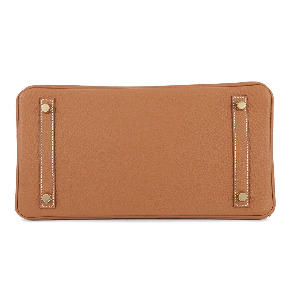 Hermes Birkin 30 Gold Togo Handbag — view 3