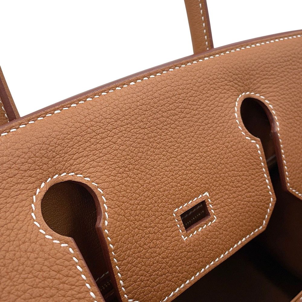 Hermes Birkin 30 Gold Togo Handbag — view 6
