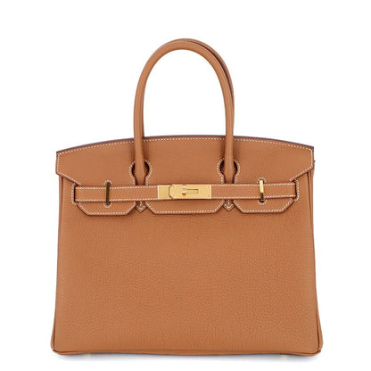 Hermes Birkin 30 Gold Togo Handbag