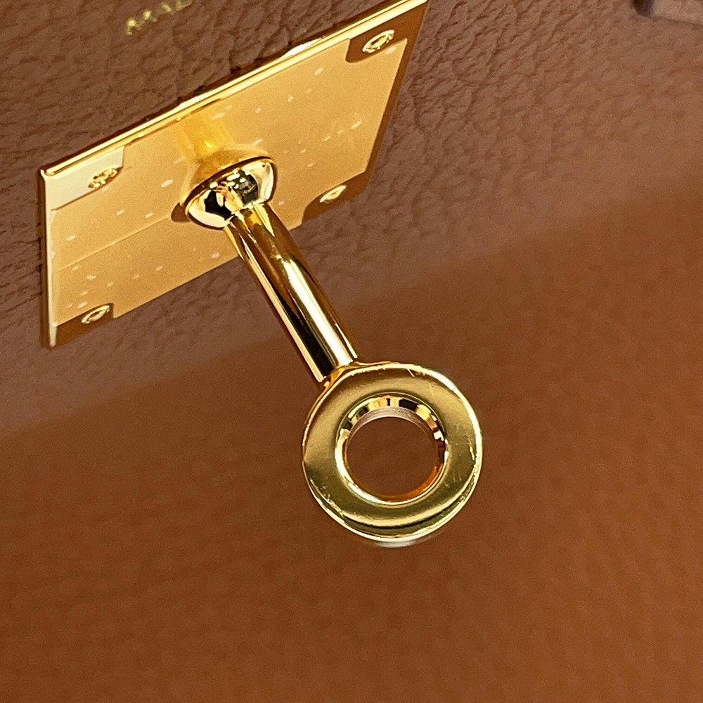 Hermes Birkin 30 Gold Togo Handbag — view 8