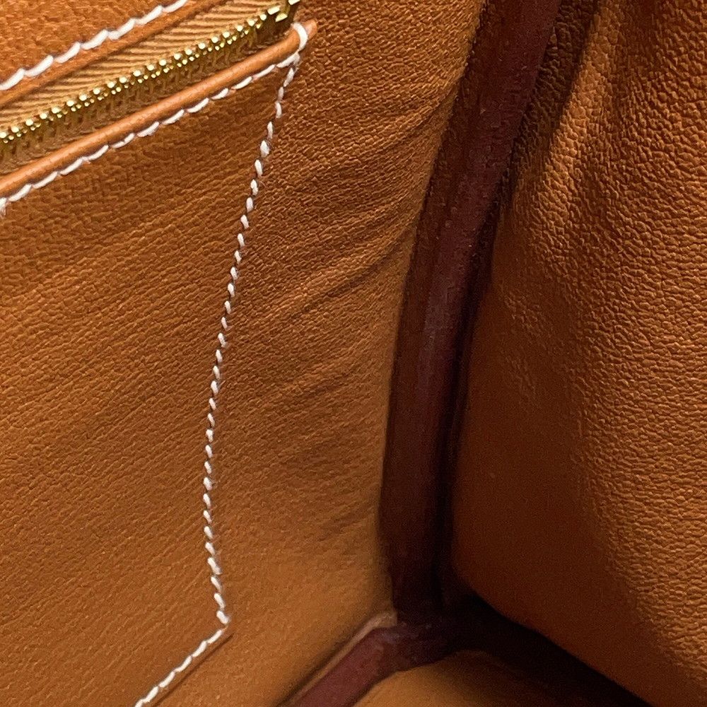 Hermes Birkin 30 Gold Togo Handbag — view 7