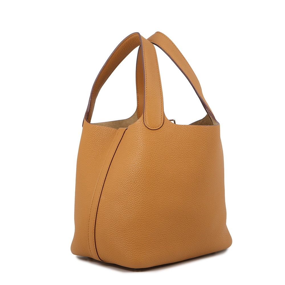 Hermes Handbag Picotin Lock PM Sesame Silver Taurillon Clemence — view 2
