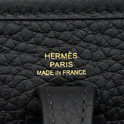 Hermes Shoulder Bag Evelyne TPM 111 cm Amazon Black Gold Taurillon Clemence — view 5