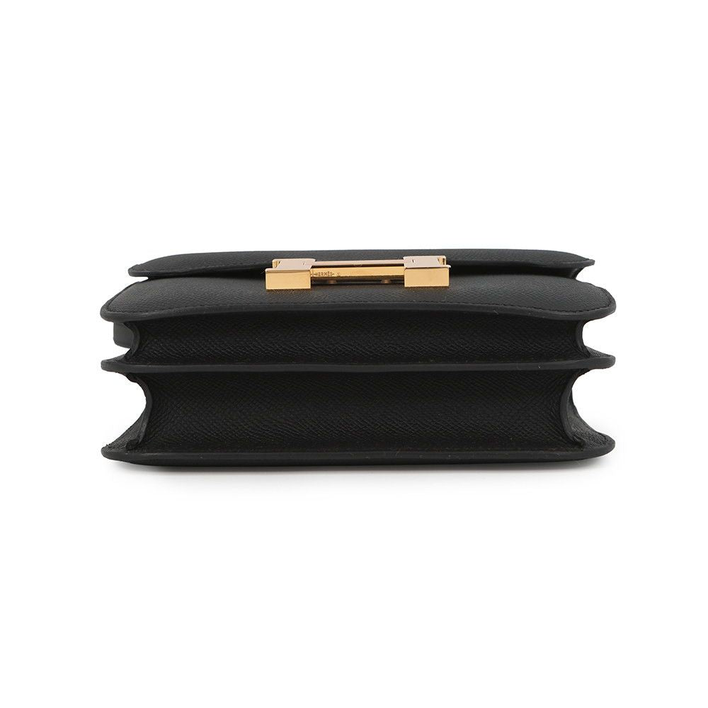 Hermes Shoulder Bag Mini Constance 3 Miloire Black Gold Epsom — view 3
