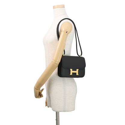 Hermes Shoulder Bag Mini Constance 3 Miloire Black Gold Epsom — view 4