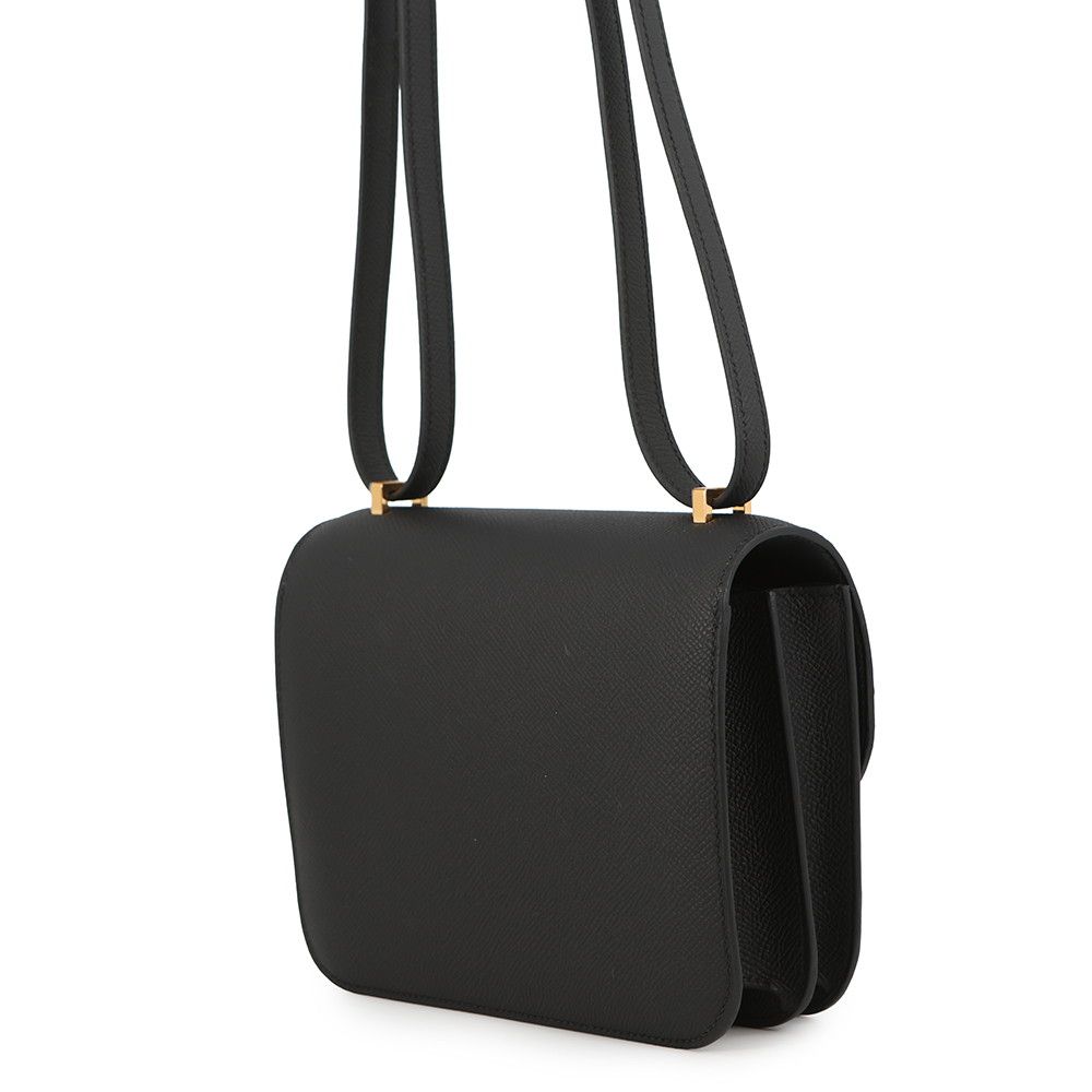 Hermes Shoulder Bag Mini Constance 3 Miloire Black Gold Epsom — view 2