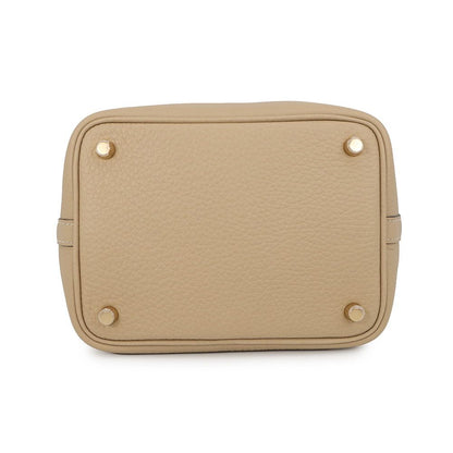 Hermes Handbag Picotin Lock PM Trench Gold Taurillon Clemence — view 3