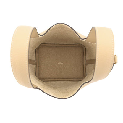 Hermes Handbag Picotin Lock PM Trench Gold Taurillon Clemence — view 5
