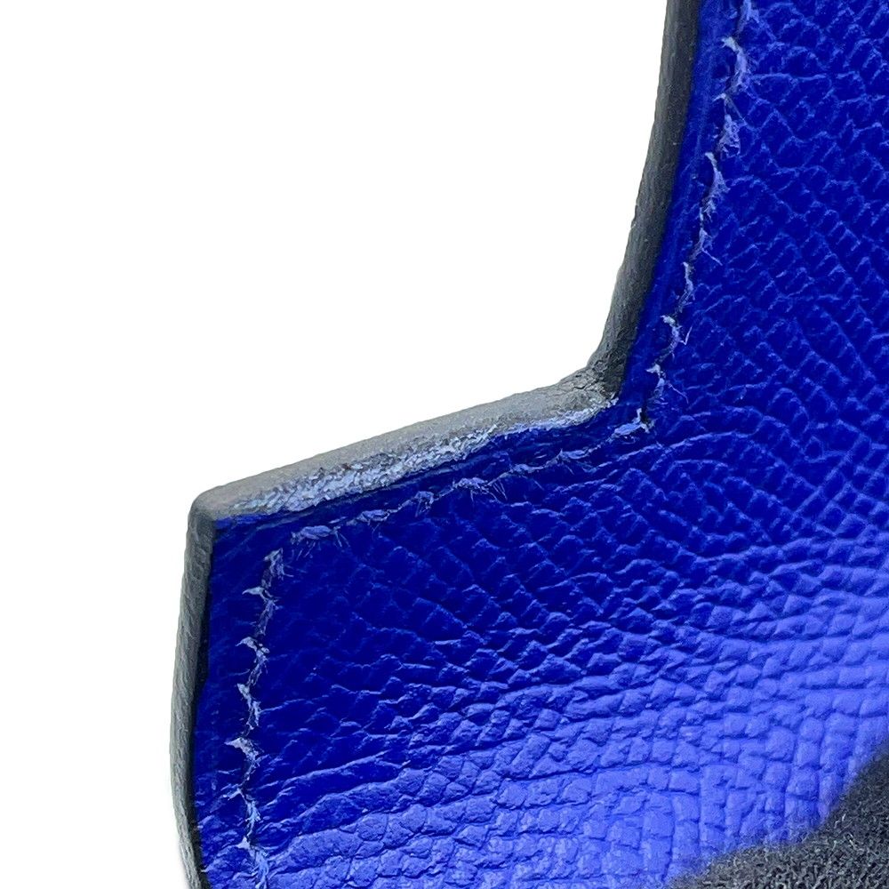 Hermes Handbag Kelly 28 Sellier Blue Electric Matte Silver Epsom 2-Way — view 9