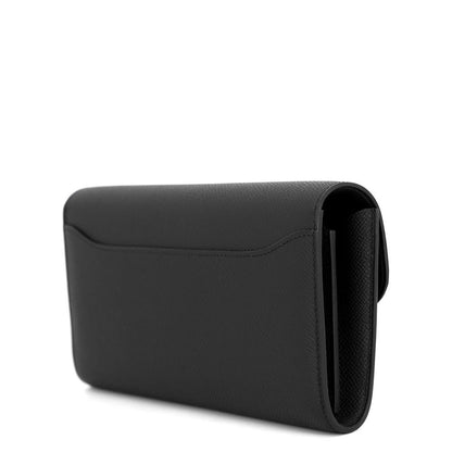 Hermes Wallet Constance Tougo Long Black Silver Epsom — view 2