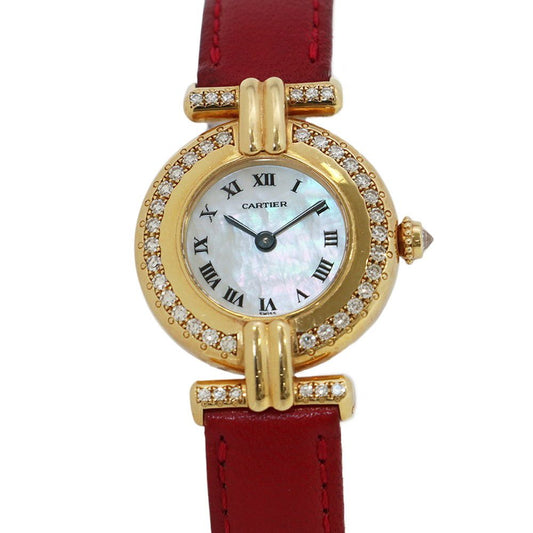 Cartier Must Colize SM Diamond Bezel Watch White Shell Dial