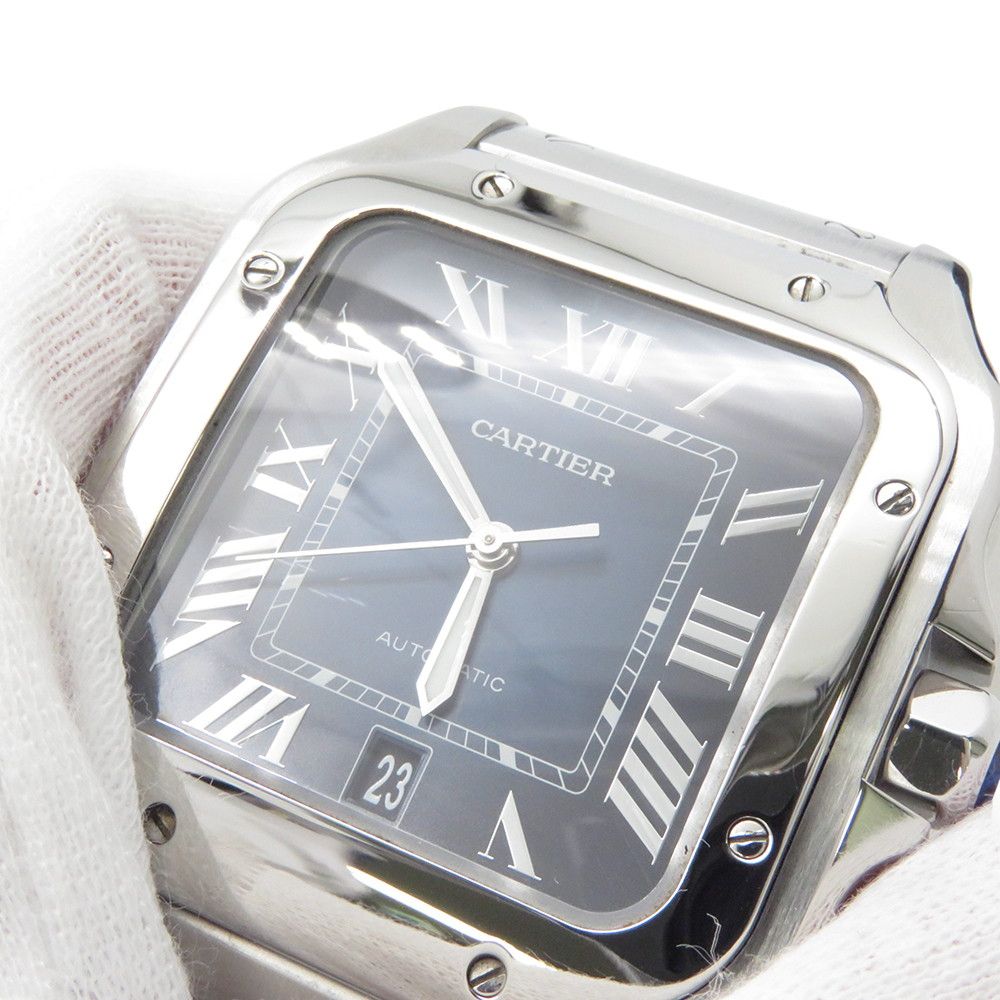 Cartier Santos de Cartier LM Watch Blue Dial — view 8