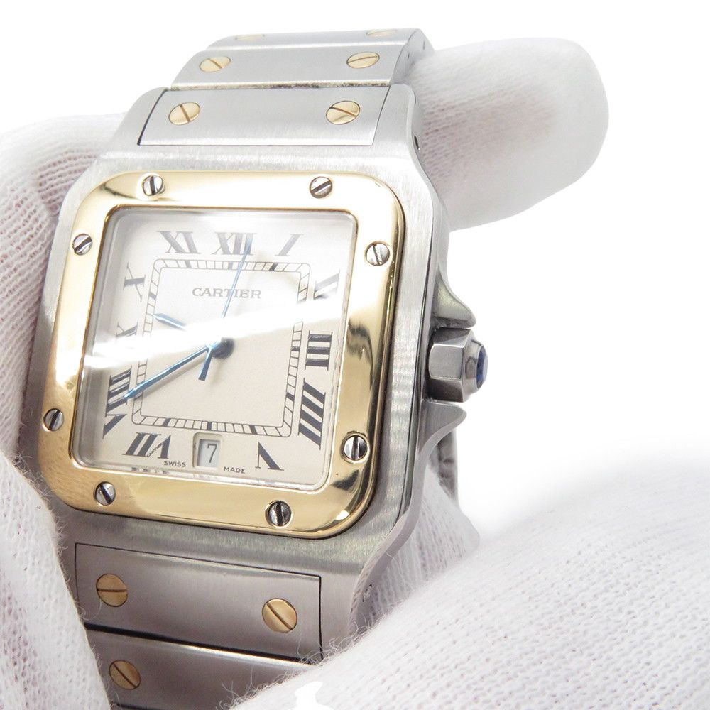Cartier Santos Galbe LM Watch Ivory Dial — view 5