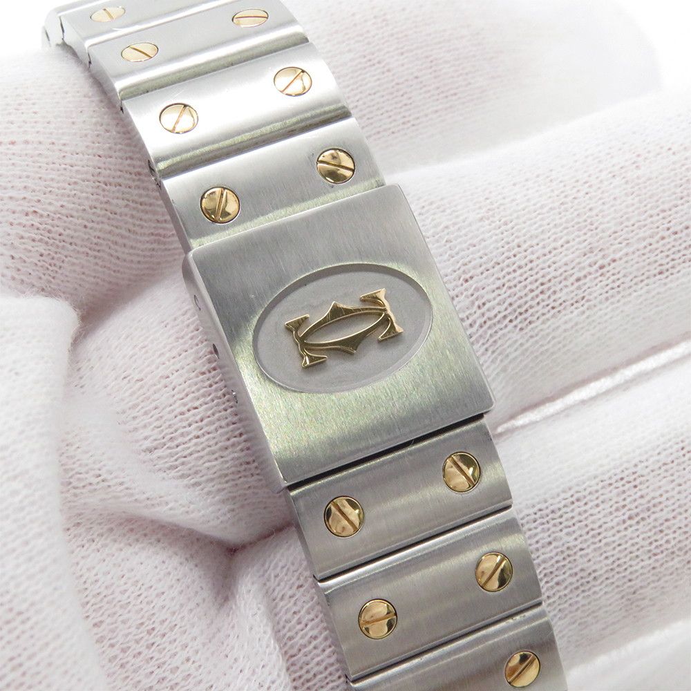Cartier Santos Galbe LM Watch Ivory Dial — view 8