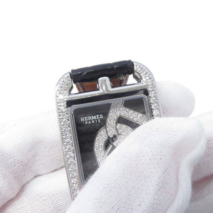 Hermes Cape Cod Double Tour Chaine D'ancre Diamond Bezel Watch Black Dial — view 7