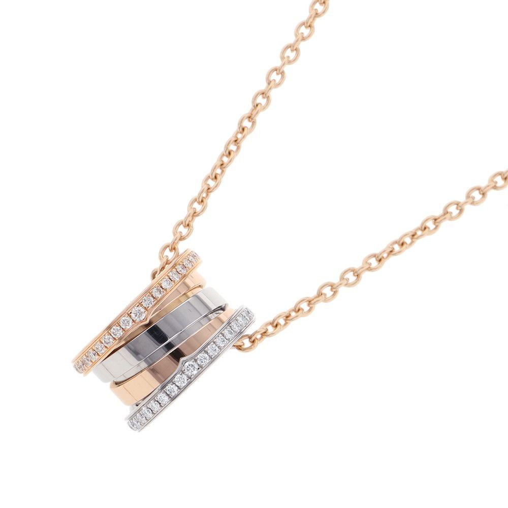 Bvlgari Necklace Diamond 18k Pink Gold 18k White — view 3