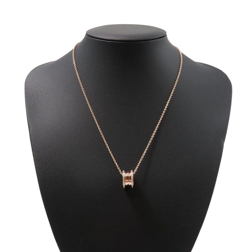 Bvlgari Necklace Diamond 18k Pink Gold 18k White — view 4
