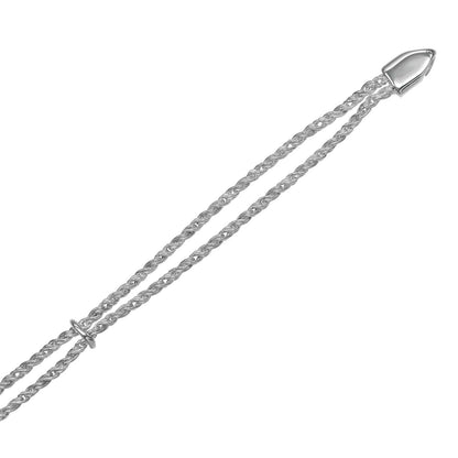Tiffany & Co Star Double Rope Vintage 925 Sterling Silver Bracelet — view 6