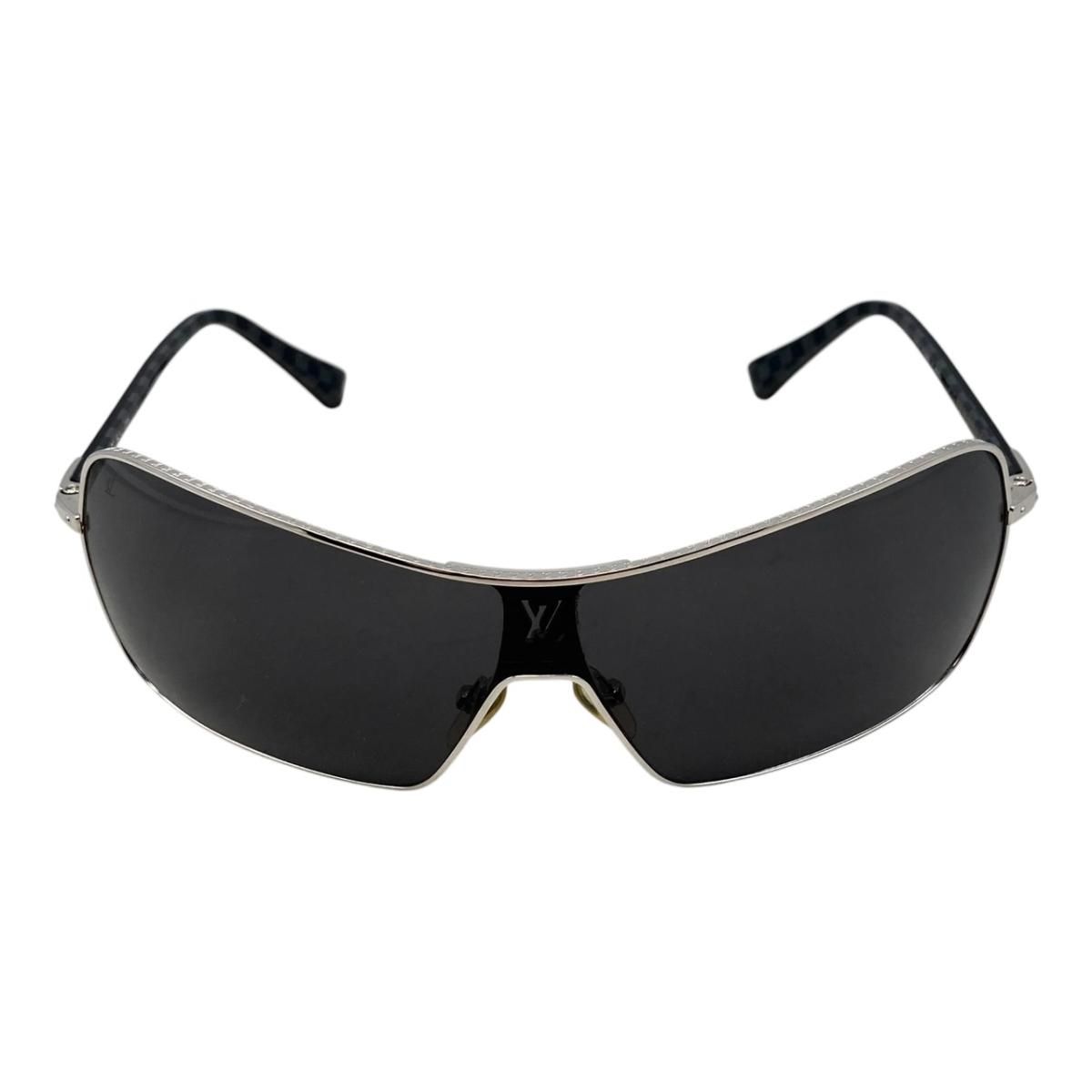 Louis Vuitton Sunglasses Conspiration Mask Homme LV Logo Black Silver Eyewear — view 3