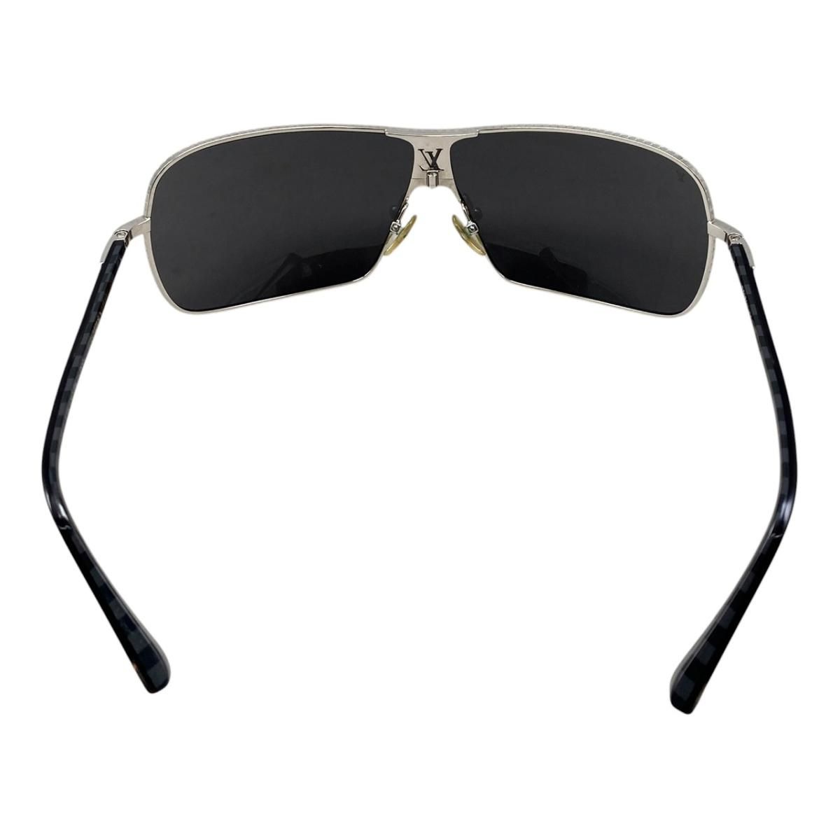 Louis Vuitton Sunglasses Conspiration Mask Homme LV Logo Black Silver Eyewear — view 4