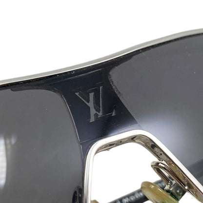 Louis Vuitton Sunglasses Conspiration Mask Homme LV Logo Black Silver Eyewear — view 5