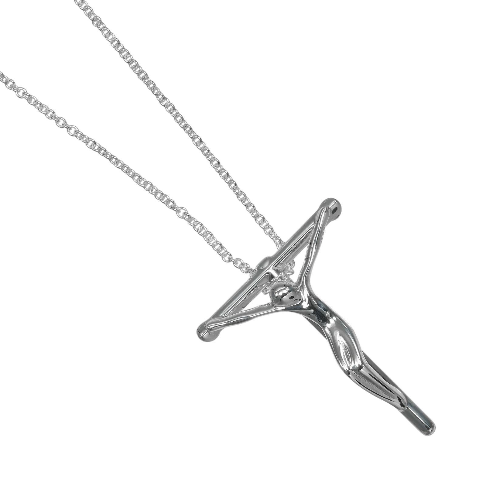 Tiffany & Co Crucifix Small Rosary Cross Vintage Elsa Peretti 925 Sterling