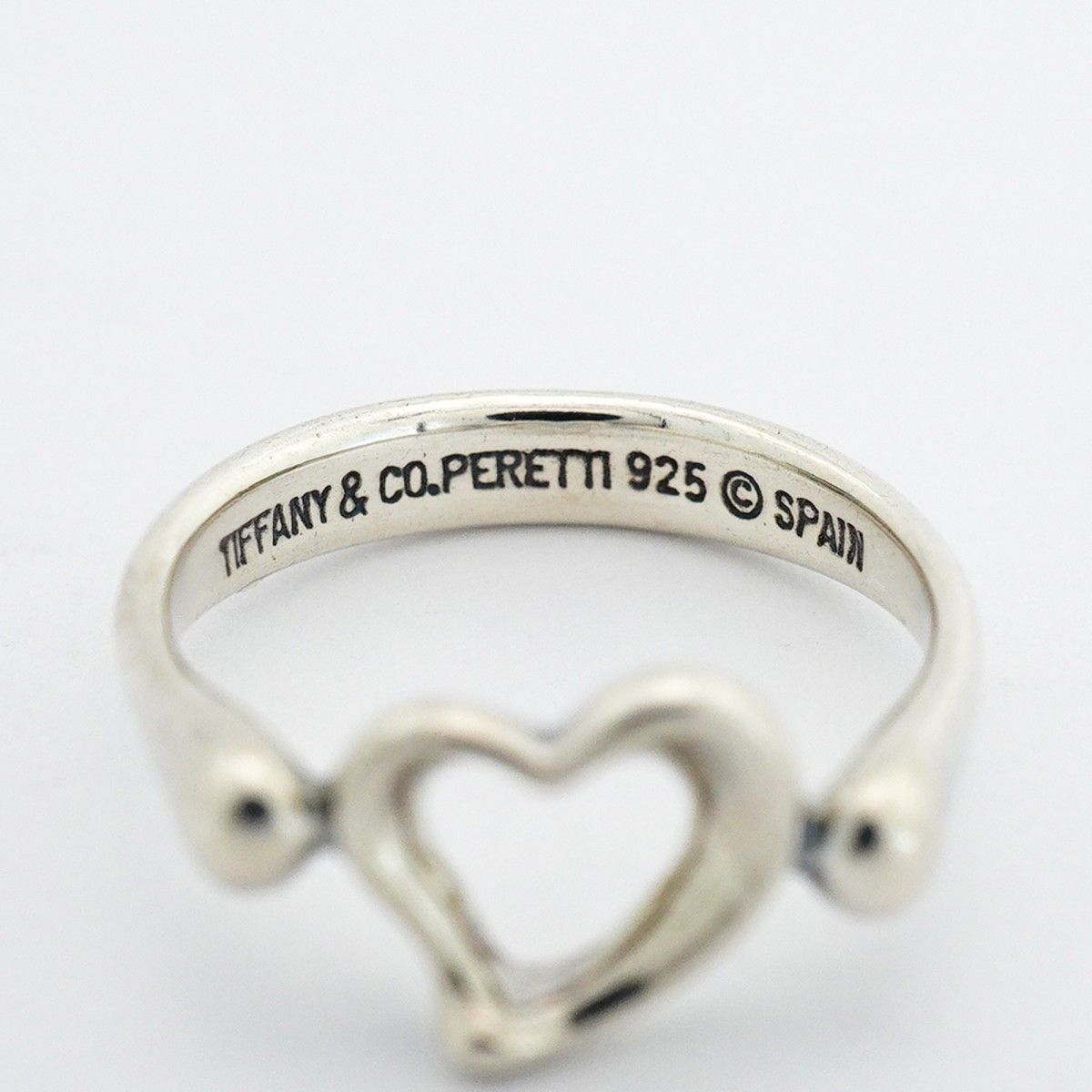 Tiffany & Co Ring Open Heart 925 Sterling Silver — view 4