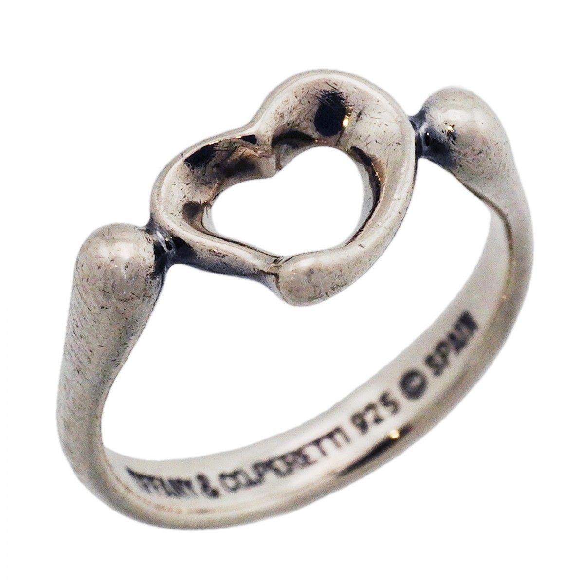 Tiffany & Co Ring Open Heart 925 Sterling Silver