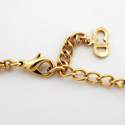 Dior Necklace CD Logo Gold Plated Rhinestone — view 4