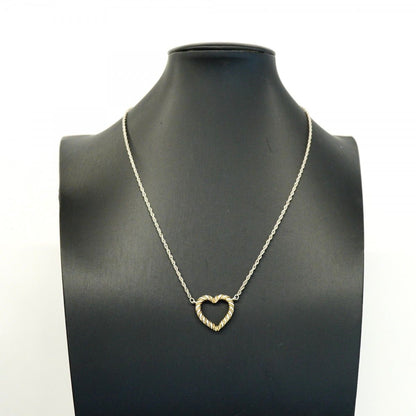 Tiffany & Co Necklace Twist Heart 18k Yellow Gold Silver — view 7