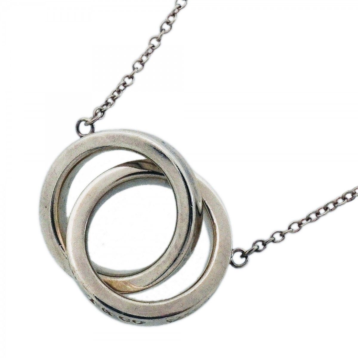 Tiffany & Co Necklace Interlocking Silver