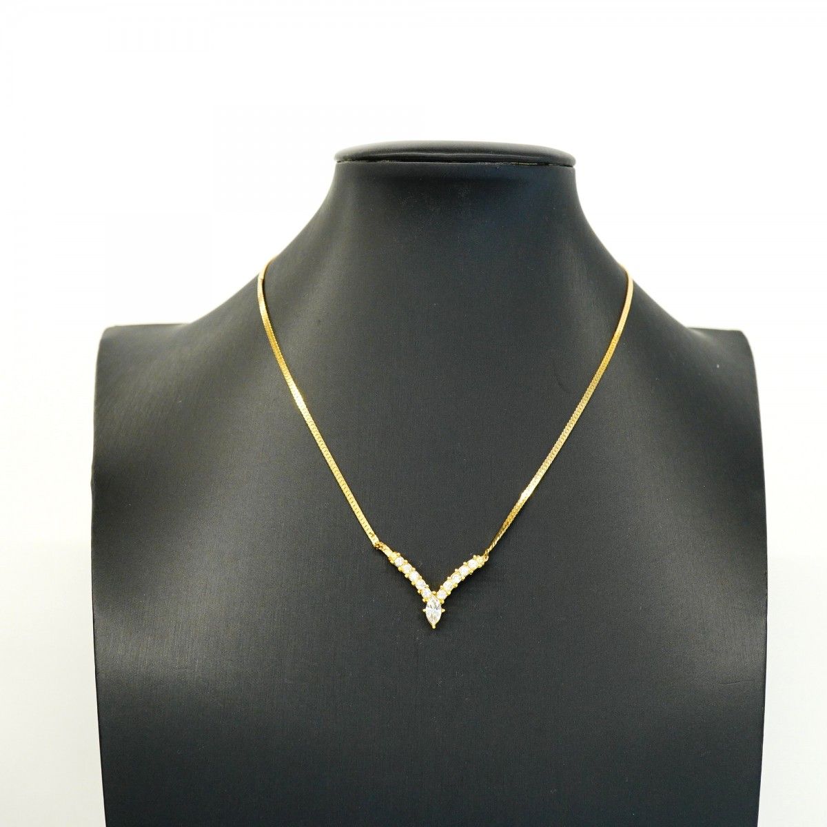 Dior Necklace Gold Plated Rhinestone — view 5