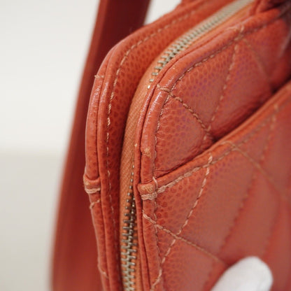 Chanel Tote Quilted Caviar Leather Pink Silver — view 7