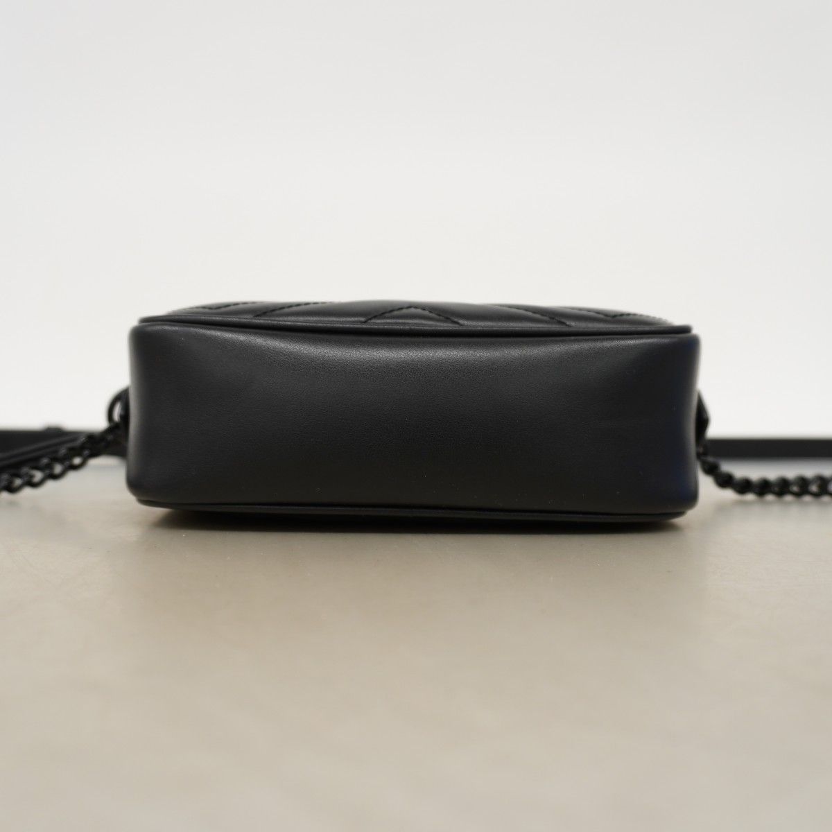 Gucci Shoulder Bag GG Marmont Leather Black Silver — view 3