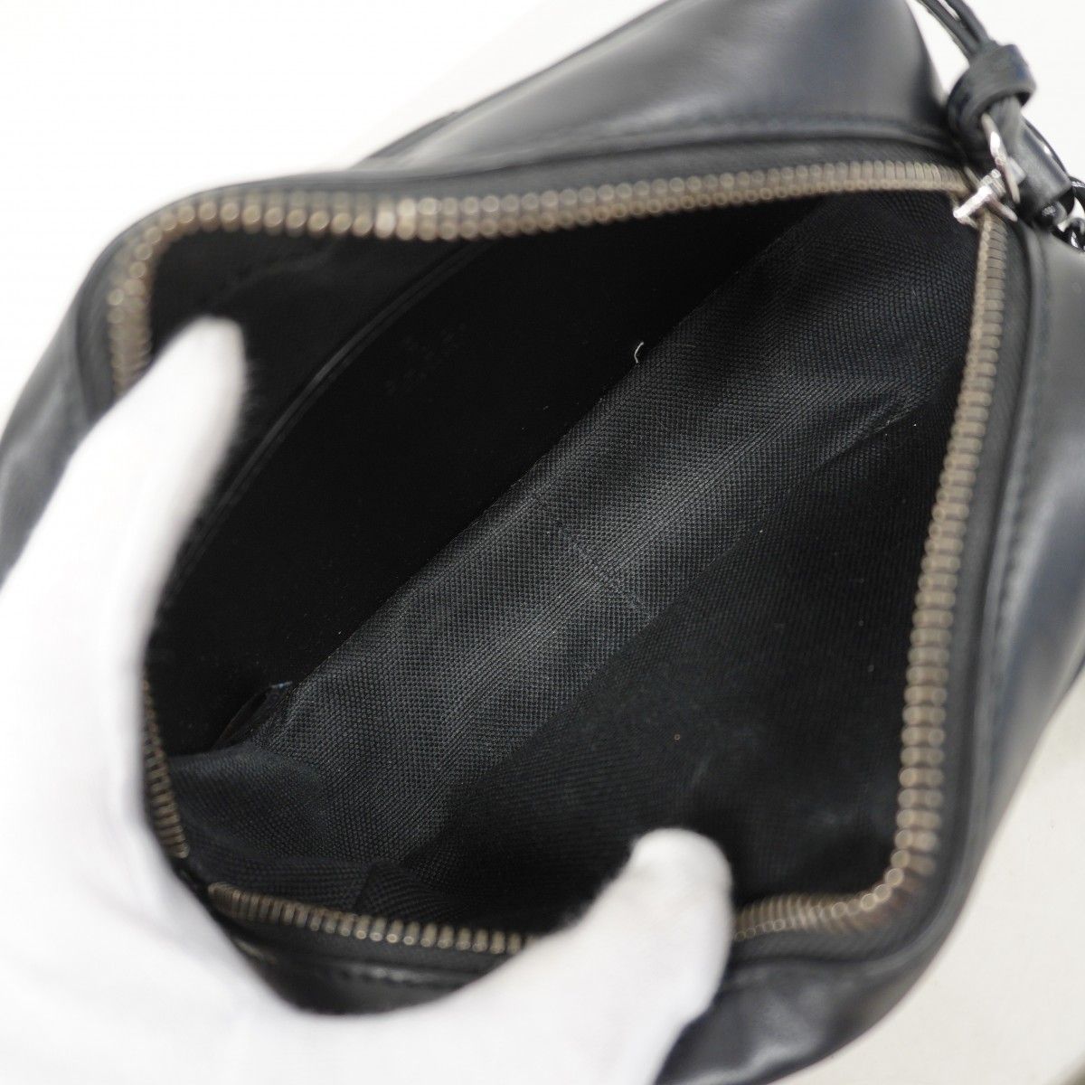 Gucci Shoulder Bag GG Marmont Leather Black Silver — view 4