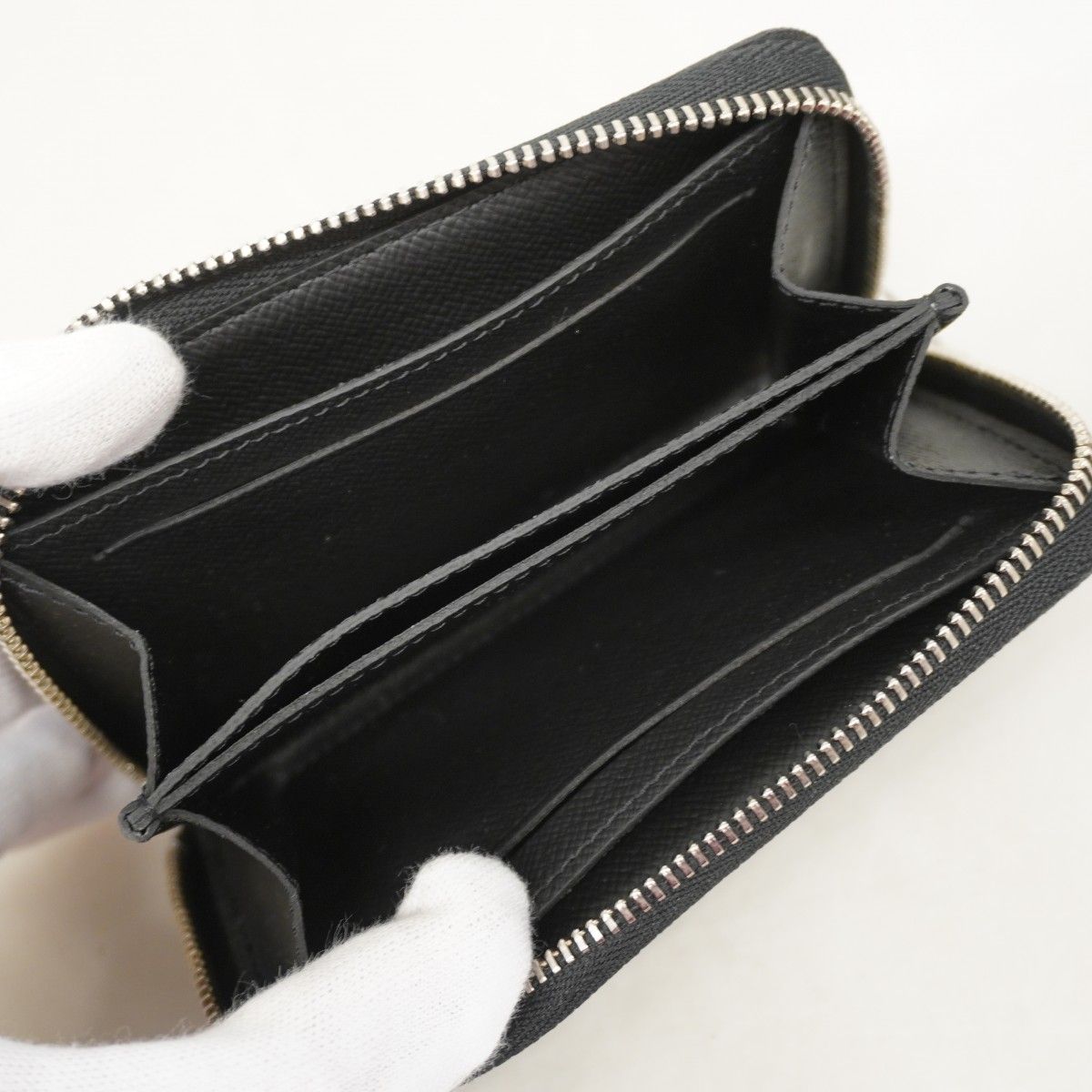 Louis Vuitton Coin Case Damier Graphite Zippy Purse Gray Black — view 3