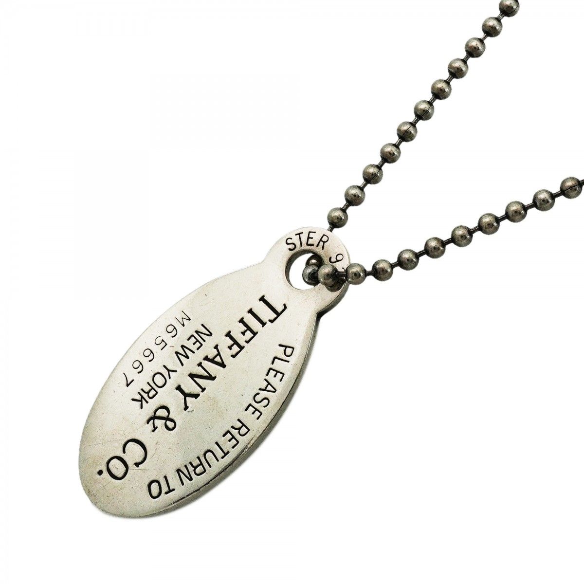 Tiffany & Co Necklace Return to Ball Chain Oval Silver