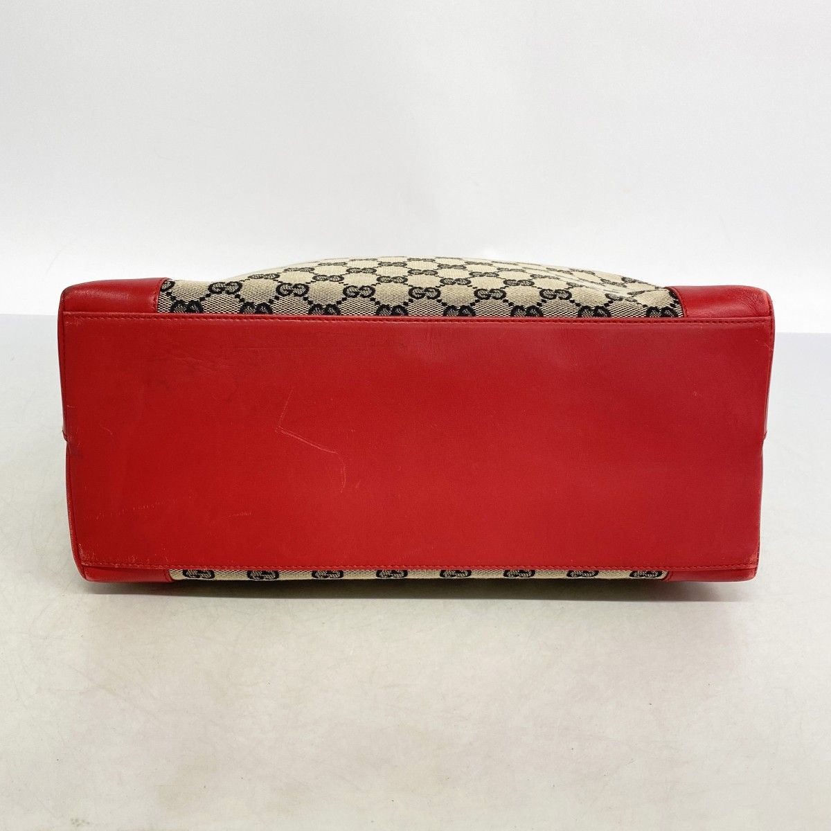 Gucci Tote GG Canvas 002 Beige Red Champagne Gold — view 3